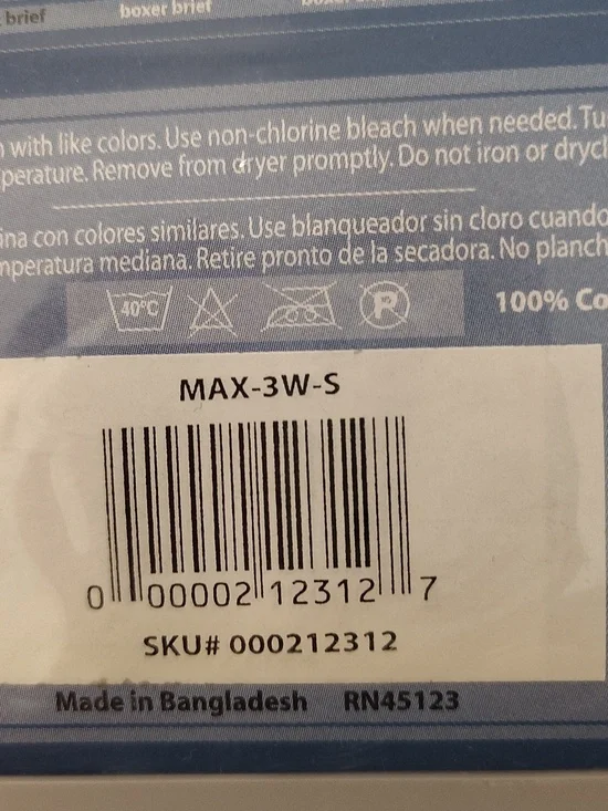 Vtg MAX Sport Men’s White Full-Cut White Briefs - 3 Pack - Size 28-30 - Picture 8 of 8